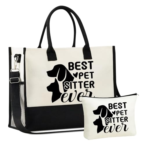 Image of InnoBeta Pet Sitter Gifts, Large Capacity Canvas Tote Bag
