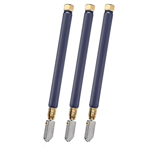 TOYO TC17B | Self-Oiling Glass Cutter | Brass Straight Supercutter | 3 Pack