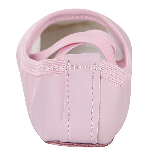 Dynadans Soft Leather Ballet Shoes/Ballet Slippers/Dance Shoes For Girls And Boys (Toddler/Little/Big Kid/Women)-Pink-12.5M Little Kid #TOP3