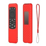 Silicone Protective Case for Samsung Smart Solar Cell Remote Control BN59-01432A BN59-01432J BN59-01432B BN59-01432 2023 TM2360E, Anti Slip Shockproof Silicone Cover with Lanyard (Red) -  XGYCYXM