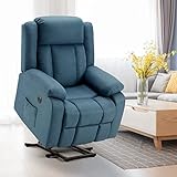 Vicluke Power Lift Recliner Chair with Massage and Heat for Elderly, Linen Fabric Electric Recliner...