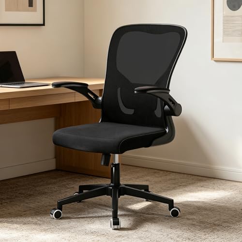 Image of Ergonomic Office Desk Chair, 90-125 Tilt Back Home Desk Chair with 360 Swivel & Mute Wheels, High Back Mesh Computer Chair for Adults with Lumbar Support, 330 LBS Capacity (01Black)