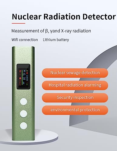Image of Geiger Counter Radiation Detector, Portable Nuclear Radiation Dosimeter, Mini β γ X-Ray Radiation Monitor Meter, GM Counter Tube, with Alarm (WiFi Upgrade Version)