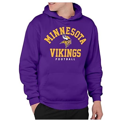 Junk Food Clothing x NFL - Minnesota Vikings - Classic Team Logo - Adult Pullover Hooded Sweatshirt for Men and Women - Size XX-Large