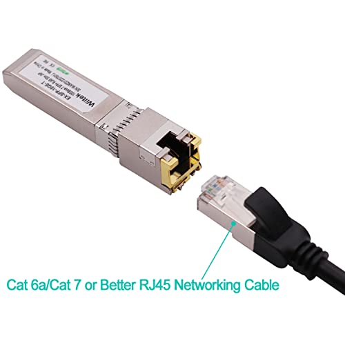 Image of 10G SFP+ to RJ45 Copper Modules, 1.25G /2.5G /5G /10GBase-T Ethernet Copper to SFP+ Transceiver Compatible for Juniper EX-SFP-10GE-T(Cat 6a /7 or Better, 30-Meter)