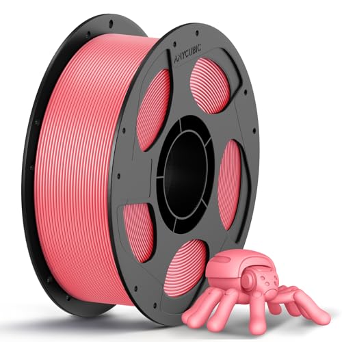 ANYCUBIC PLA Filament 1.75mm, 3D Printer Filament,Intelligent Identification, Dimensional Accuracy +/- 0.02mm, 1KG Reusable Spool Pink 1kg PLA Pink 1kg