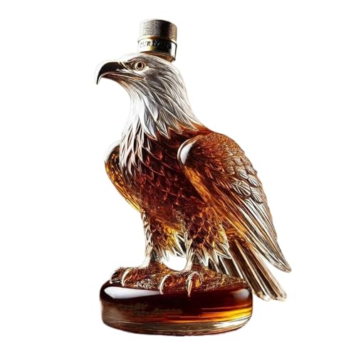 Carafe à whisky en forme d'aigle, bouteille d'alcool décorative en cristal avec bouchon 13 cm