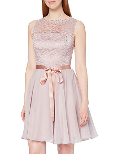 Swing Damen Cocktail Kleid mit floraler Spitze, Rosa (Hellrosa 6969), 42