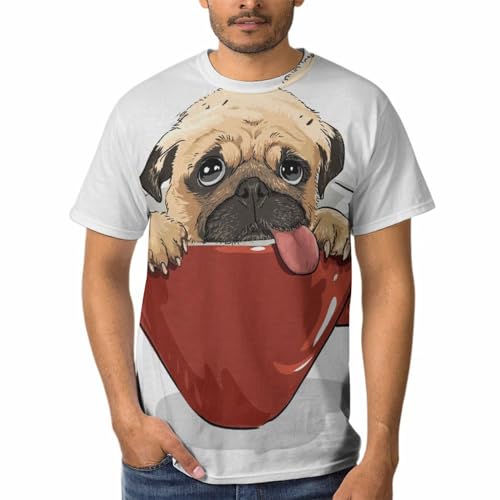 T-shirt homme manches courtes Red Cup Dog col rond chemise tshirt basique