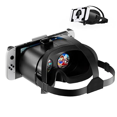 VR Headset for Nintendo Switch & Switch OLED, Upgraded Switch Virtual Reality Glasses with Adjustable HD Lenses and Comfortable Head Strap, Labo VR Kit 3D Goggles for Switch Accessories