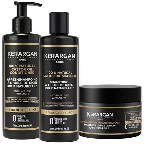 Shampoing Ricin Kerargan : Trio Anti-Chute et Croissance Cheveux Secs