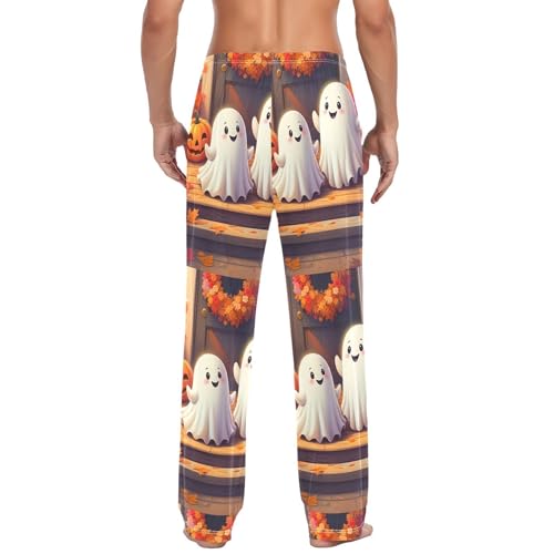 Two Playful Spirits Men's Cotton Pajama Pants with Pockets and Drawstring Comfortable and Stylish,S3