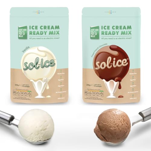 Sol-ice Ice Cream Mix Powders, Vanilla & Chocolate