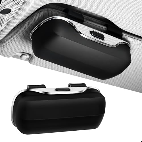 Pinyenr Porte Lunettes pour Voiture, Support Lunette Voiture, Porte Lunettes Voiture,Sunglasses Holder Accessoire Voiture Interieur, Car Glasses Case Storage...