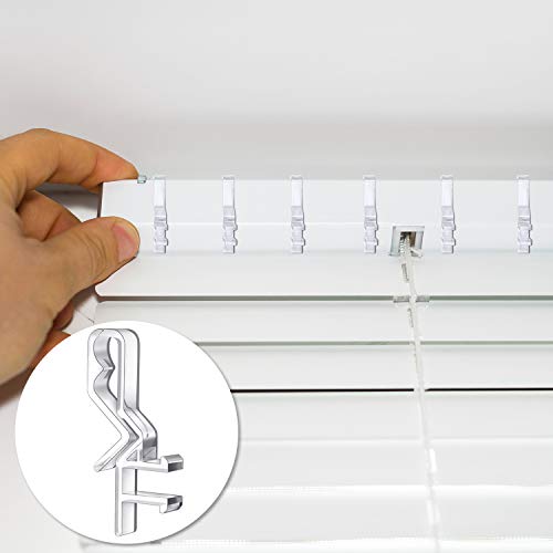 Hidden Valance Clips For Window Blinds Clear Plastic Valance Clips For Horizontal Blind Valance (20 Pieces,1.86 Inch) #TOP3