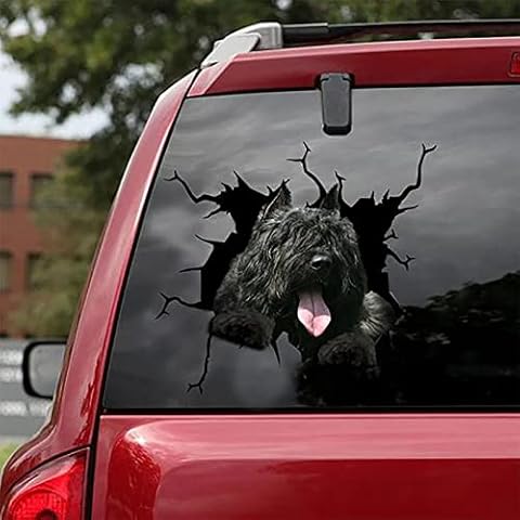 GangZhENgSd 3D Dog Car Window and Bumper Sticker Cover