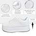 Classic Fashion Sneakers,Slip-Resistant and Durable, Casual Sports Shoes, Breathable and Lightweight, Minimalist White Shoes,White,Size 8