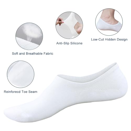 RICHBULL 12 Pairs of Thin Sock No Show Socks for Women & Men - Low Cut, Breathable, Casual, Thin, Non-Slip3