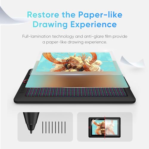 Xppen Artist13.3 Pro V2 Drawing Tablet With Full-Laminated Screen, 99% Srgb Color Gamut, 13.3" Portable Graphics Pen Display With X3 Pro Smart Chip Stylus, 8 Shortcut Keys, Works With Windows, Macos - 5