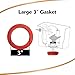 Korky 481BP Universal Toilet Tank To Bowl Gasket & Hardware Kit - Fits Most 3-Inch, 2-Piece Toilet Tanks - Made in USA , Red , Large (3