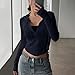 Women's Zip Up Cropped Hoodie Sweatshirt Y2K Crop Tops Fall Fashion Trendy Outfits Slim Fit Crop Knit Jacket Navy