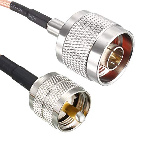 uxcell Cable Antena UHF (PL259) macho a N macho 4 pies miniatura 3