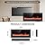 Electactic Electric Fireplace 42 inch, Recessed and Wall Mounted Electric Fireplace with Remote Control, Fireplace Heater, Linear Fireplace with Timer, Adjustable Flame Color, 750w/1500w, Black