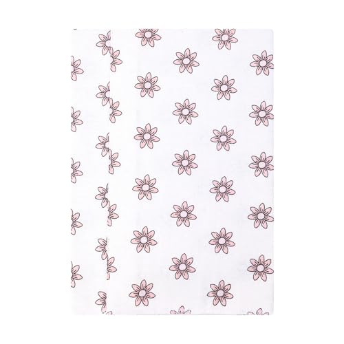 Image of Hudson Baby Infant Girls Cotton Flannel Burp Cloths 7-Pack, Pink Mint Floral, One Size