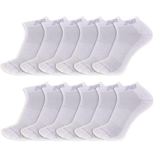Image of New Balance Unisex Adult Performance Cushioned Low Cut Socks - 6 & 12 Pairs - Moisture Wicking