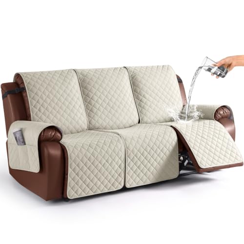 Image of KinCam Waterproof Recliner Sofa Cover, Non-Slip Reclining Couch Covers for
