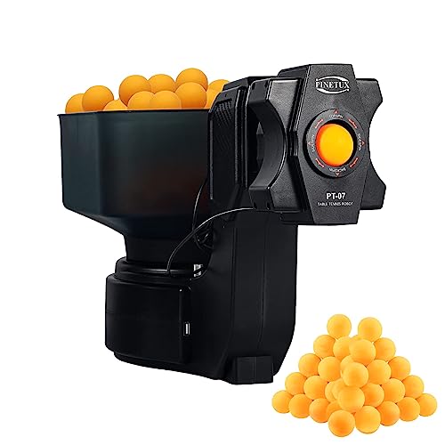 ZXMOTO Table Tennis Robot with 9 Different Spin Balls, Upgrade Ping Pong Robot Feeder for Tennis Players Lovers Starters, Automatic Ping Pong Ball Machine for Training