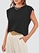 REORIA Womens Summer Cap Sleeve Cotton Tank Tops 2025 Fashion Outfits Business Casual Loose Fit Dressy Basic Tees Teacher Shirt Black Medium