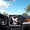 Car Aromatherapy Vent Clips,Lovely Dual Butterfly Car Air Outlet Freshener Perfume Clip Aroma Diffuser Decor - Pink #4
