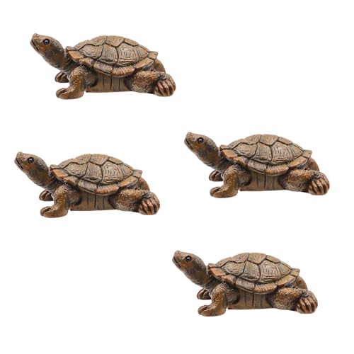 MIPIACE 4 Piezas Modelo De Tortuga Figuras De Tortuga Mini Animales De Resina Tortuga De Simulación Falso Figuras De Animales De Simulación para Pequeños Jardines Paisajes Escritorio Decoración