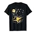 Black Pug Howling to The Moon 90s Retro Animal Pet Lover Art T-Shirt