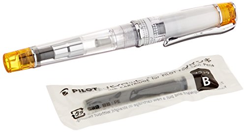 Image of Pilot Prera Iro-Ai Calligraphy-Nib Transparent Orange Body Fountain Pen (FPRN-350R-TOCM)