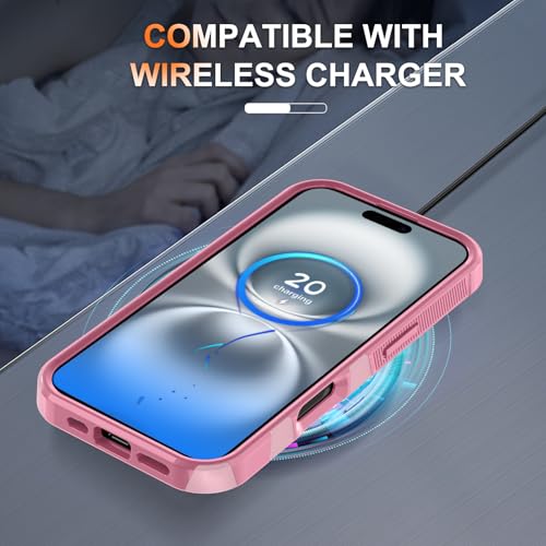 RMOCR Case for iPhone 17 Phone Cover with Screen Protector,Military Grade Heavy Duty Shockproof PhoneCase with Wrist Lanyard Strap,2025 Cute Pink by RMOCR - Used condition - Image 7