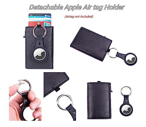ANIFM Carteira Slim Airtag Premium, carteira inteligente pop-up com bloqueio RFID para homens, porta