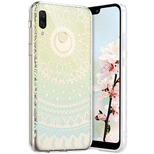 Robinsoni Case Compatible with Huawei Nova 3 Cover Huawei Nova 3 Case Transparent Crystal Case Soft Silicone TPU Case Glossy Gel Rubber Cover Clarity Ultra Thin Cover Buhhda Flower Cover
