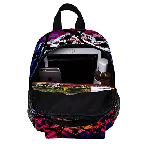 Sac à dos pour garçons et filles floral rouge de 30,5 cm multicolore pour l'école