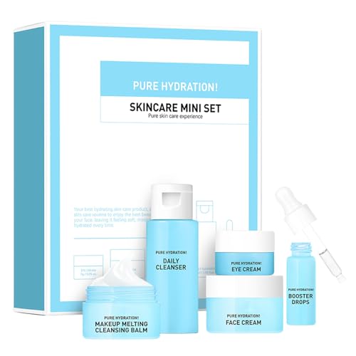 Kit de cuidado de la piel para mujeres, kit de cuidado de la piel | Crema para los ojos - Crema hidratante reparadora - Juego de limpieza portátil de viaje belleza imprescindible para mujeres