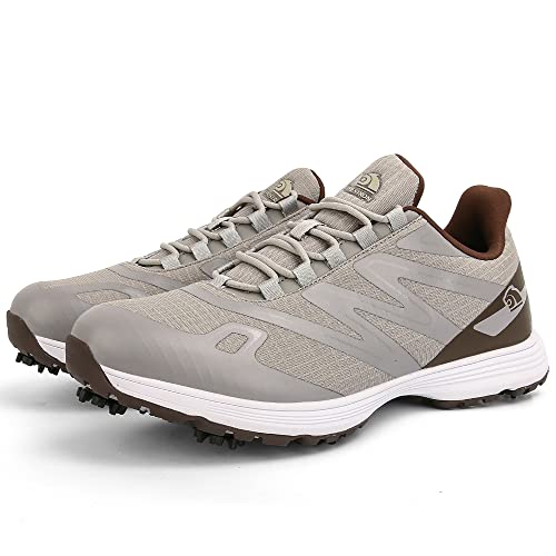 Image of Waterproof Professional Golf Shoes Men Spikes Golf Sneakers Male Outdoor Anti Slip Walking Footwears
