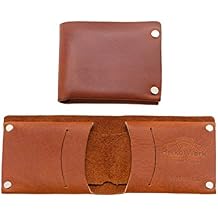 1844 Helko Werk Frontier Collection Leather Wallet for Men with Card Holder - Cowboy Wallet - Rustic and Tough Bifold Wallet for Travel - Handmade Back and Front Pocket Wallet Cowboy Wallet #F8752