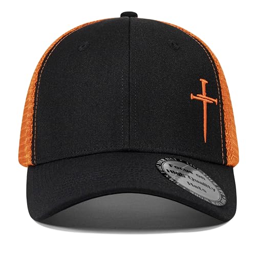 Image of Christian Hats for Men Women,Jesus 3 Nail Cross Hat Christian Religious Gifts for Birthday /Christmas
