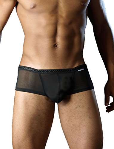 MANstoreMen's Mini Briefs apropo Pant Transparent mesh Size L Black