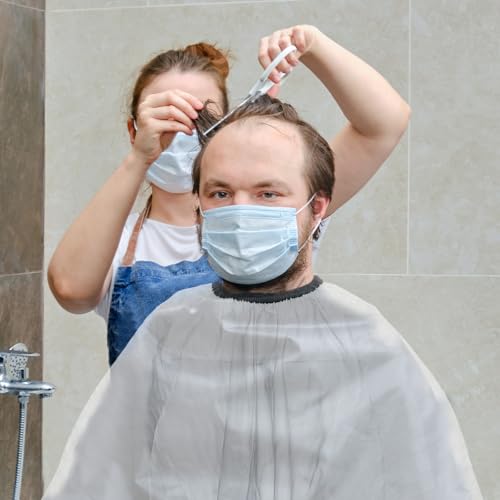 Capa para barbería de plástico para tratamiento con aceite capilar, delantal para coloración y permanente de cabello para uso en salón miniatura 6