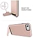 Teelevo Wallet Case for iPhone 7 / iPhone 8 - Dual Layer Shock Absorbent Case with Card Slot Holder and Kickstand for Apple iPhone 7 (2016) / iPhone 8 (2017) - Rose Gold