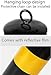 noxozoqm Parking Posts for Driveways, Reflective Tape Security Posts for Driveways Metal Parking Barrier Reflective Tape Car Parking Prevention Bollard Posts (Size : 100cm)