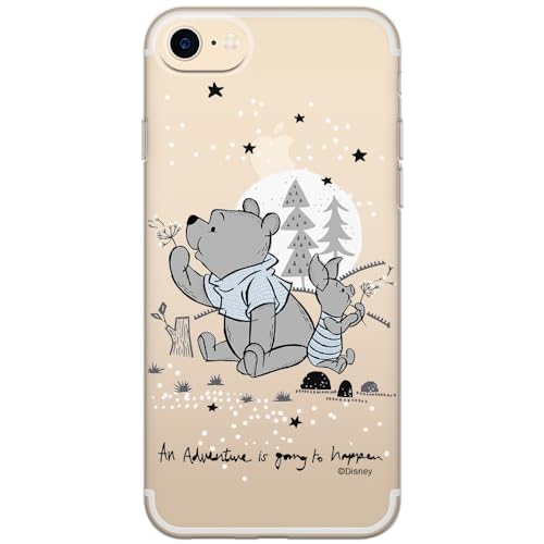 Image of Original Disney Winnie The Pooh TPU Case for iPhone 7, iPhone 8, iPhone SE2, Liquid Silicone Cover, Flexible and Slim, Protective for Screen, Shockproof and Anti-Scratch Phone Case
