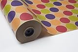 Tipo de papel: kraft havana BOBINA PAPEL DE REGALO 70CM X 100M KRAFT HAVANA TOPOS